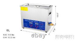 US Stainless Steel Liter Industry Heated Ultrasonic Cleaner Heater Timer Homeuse