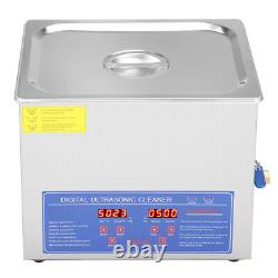 Ultrasonic Cleaner 10L Cleaning Equipment Liter Industry Heated With Timer Heater