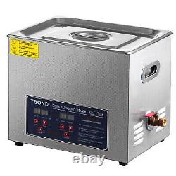 Ultrasonic Cleaner 10L Stainless Steel Cleaning Equipment Heated withTimer