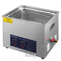 Ultrasonic Cleaner 10L Stainless Steel Industry Heated Heater With Timer Power