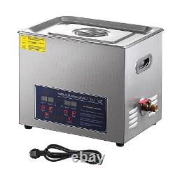 Ultrasonic Cleaner 2.64Gal / 10L Sonic Cleaner Stainless Steel Heated Ultraso