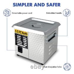 Ultrasonic Cleaner 200W Heated Parts Cleaner 2L (1.5L Liquid Capacity) for Small