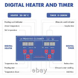 Ultrasonic Cleaner 200W Heated Parts Cleaner 2L (1.5L Liquid Capacity) for Small