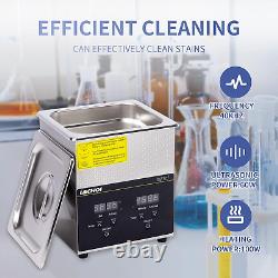 Ultrasonic Cleaner 2L SUS304 with Digital Timer&Heater 40Khz Ultrasonic Jewelry