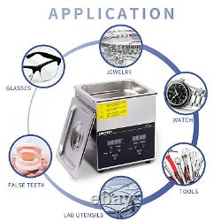 Ultrasonic Cleaner 2L SUS304 with Digital Timer&Heater 40Khz Ultrasonic Jewelry