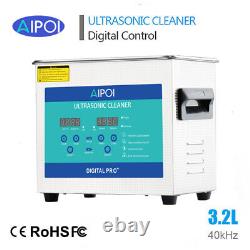 Ultrasonic Cleaner 3.2L Liter Stainless Steel Industry Heated Heater withTimer US