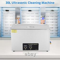 Ultrasonic Cleaner 30L Glasses Jewelry Cleaner Machine with Digital Timer Heater