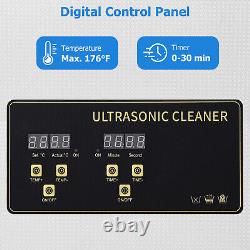 Ultrasonic Cleaner 30L Glasses Jewelry Cleaner Machine with Digital Timer Heater