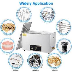 Ultrasonic Cleaner 30L Glasses Jewelry Cleaner Machine with Digital Timer Heater