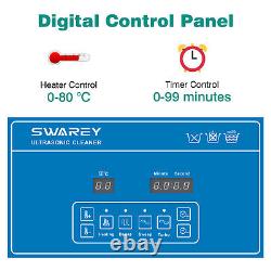 Ultrasonic Cleaner 6.5L 40 kHz Digital Timer Heating for Coins, Small Metal Parts