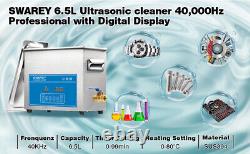 Ultrasonic Cleaner 6.5L Cleaning Device 40 kHz with Digital Timer and Heating