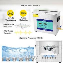 Ultrasonic Cleaner 6.5L Digital Cleaning Equipment Industry Heated with Timer US