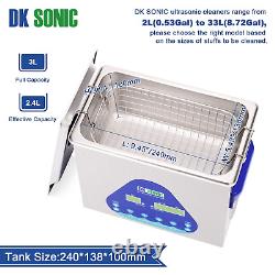 Ultrasonic Cleaner Cleaning Equipment Industry Heated with Timer & Basket 3L, 110V