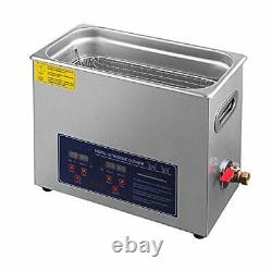 Ultrasonic Cleaner, Stainless Steel Heated Ultrasound Cleaning Machine 6L