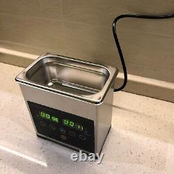 Ultrasonic cleaner 0.7L powerful cleaning with heating Black panel digital LED