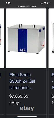 Used! Elma Sonic S900H 24 Gal Ultrasonic Cleaner, Digital+Timer+Heat+Degassing