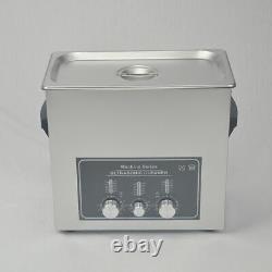 V0 New 220V Stainless Steel 6 L Liter Heated Ultrasonic Cleaner Heater withTimer