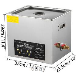 VEVOR 10L Ultrasonic Cleaner Stainless Steel Industry 400W Heated with Sonic Timer