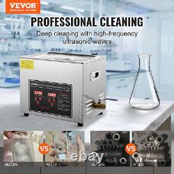 VEVOR 10L Ultrasonic Cleaner with Timer Heating Machine Digital Sonic Cleaner