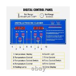 VEVOR 15L Ultrasonic Cleaner with Digital Timer&Heater Professional Ultrasoni