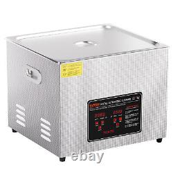 VEVOR 15L Ultrasonic Cleaner with Heater Timer & Basket Digital Sonic Machine