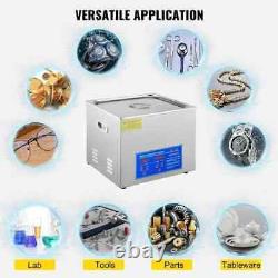 VEVOR 15L Ultrasonic Cleaner with Timer Heating Machine Digital Sonic Cleaner