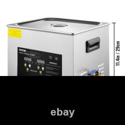 VEVOR 15L Upgraded Ultrasonic Cleaner (600W Heater, 360W Ultrasonic) Professional