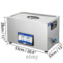 VEVOR 22L Ultrasonic Cleaner 480/500W Jewelry Glasses Degas Clean Heated withTimer