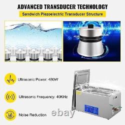 VEVOR 22L Ultrasonic Cleaner with Timer Heating Machine Digital Sonic Cleaner