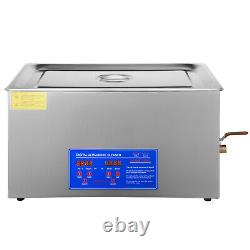 VEVOR 30L Stainless Steel Ultrasonic Cleaner Heated Heater withTimer Industry Lab
