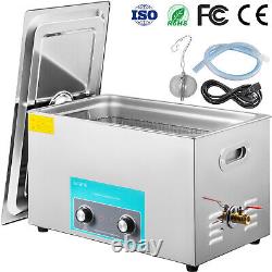 VEVOR 30L Ultrasonic Cleaner 1100W Stainless Steel Knob Control withHeater & Timer