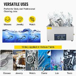 VEVOR 30L Ultrasonic Cleaner 28/40kHz Jewelry Cleaning Industry Heated With Timer