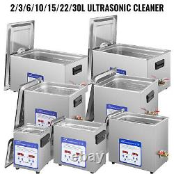 VEVOR 30L Ultrasonic Cleaner 316 Cleaning Equipment Industry Heated with Timer