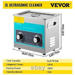 VEVOR 3L 6L 10L 15L 22L 30L Electric Ultrasonic Cleaner Portable Washing Machine