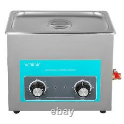 VEVOR 6L Ultrasonic Cleaner 480W Stainless Steel Knob Control with Heater & Timer