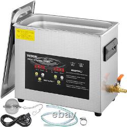 VEVOR 6L Ultrasonic Cleaner 580W Stainless Steel Industry Heated withTimer 40KHz