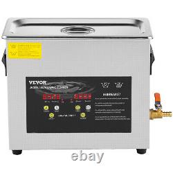 VEVOR 6L Ultrasonic Cleaner 580W Stainless Steel Industry Heated withTimer 40KHz