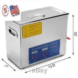 VEVOR 6L Ultrasonic Cleaner Stainless Steel Industry Heated Heater withTimer