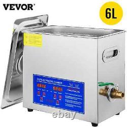 VEVOR 6L Ultrasonic Cleaner with Timer Heating Machine Digital Sonic Cleaner