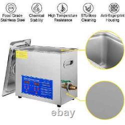 VEVOR 6L Ultrasonic Cleaner with Timer Heating Machine Digital Sonic Cleaner