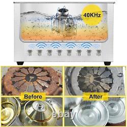 VEVOR 6L Ultrasonic Cleaner with Timer Heating Machine Digital Sonic Cleaner NEW