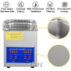 VEVOR 6L Ultrasonic Cleaner with Timer Heating Machine Digital Sonic Cleaner NEW