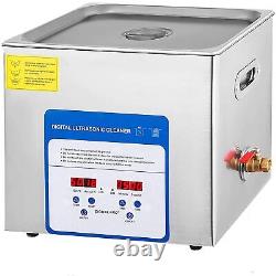 VEVOR Digital Ultrasonic Cleaner 10L 316 Stainless Steel Industy Heated withTimer