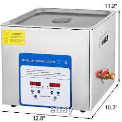 VEVOR Digital Ultrasonic Cleaner 10L 316 Stainless Steel Industy Heated withTimer