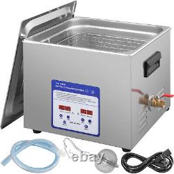 VEVOR Digital Ultrasonic Cleaner 15L 316 Stainless Steel Industy Heated withTimer