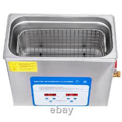 VEVOR Digital Ultrasonic Cleaner 6L 316 Stainless Steel Industy Heated withTimer