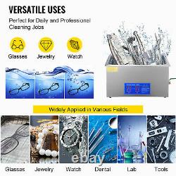 VEVOR New 30L Ultrasonic Cleaner Stainless Steel Industry Heated Heater withTimer