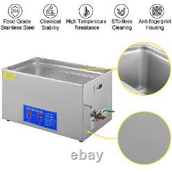 VEVOR New 30L Ultrasonic Cleaner Stainless Steel Industry Heated Heater withTimer