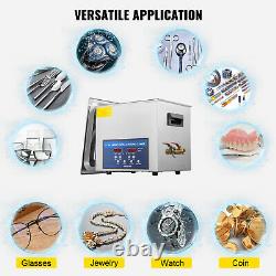 VEVOR Ultrasonic Cleaner 10L Industry Stainless Steel Heated withTimer 28KHz/40KHz