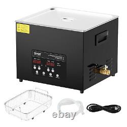 VEVOR Ultrasonic Cleaner 15L Cleaning Machine with Timer Heater & Basket 360W